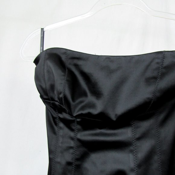 BEBE Vintage 90s Strapless Dress Little Black Dress Cocktail Party Size-S - Picture 3 of 14